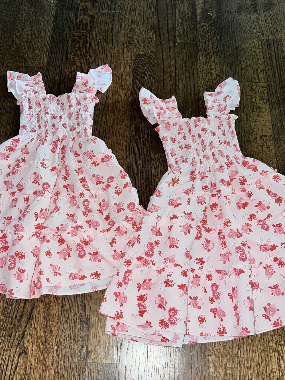 (Only 1 avail) Hill House Kids Pink Floral Smocked Sundress love letters Ellie